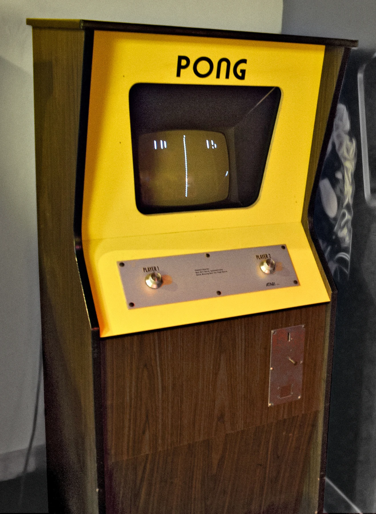 Atari Pong arcade cabinet, an example of early video game history