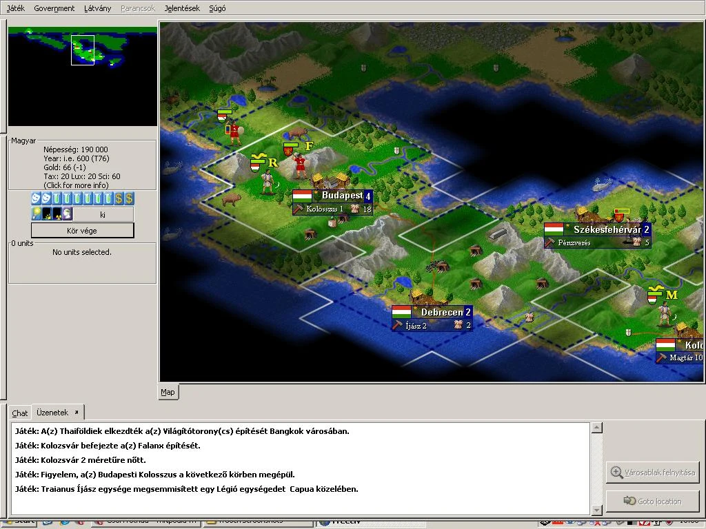 Freeciv 2.1 turn-based strategy gameplay, a classic open-source PC game