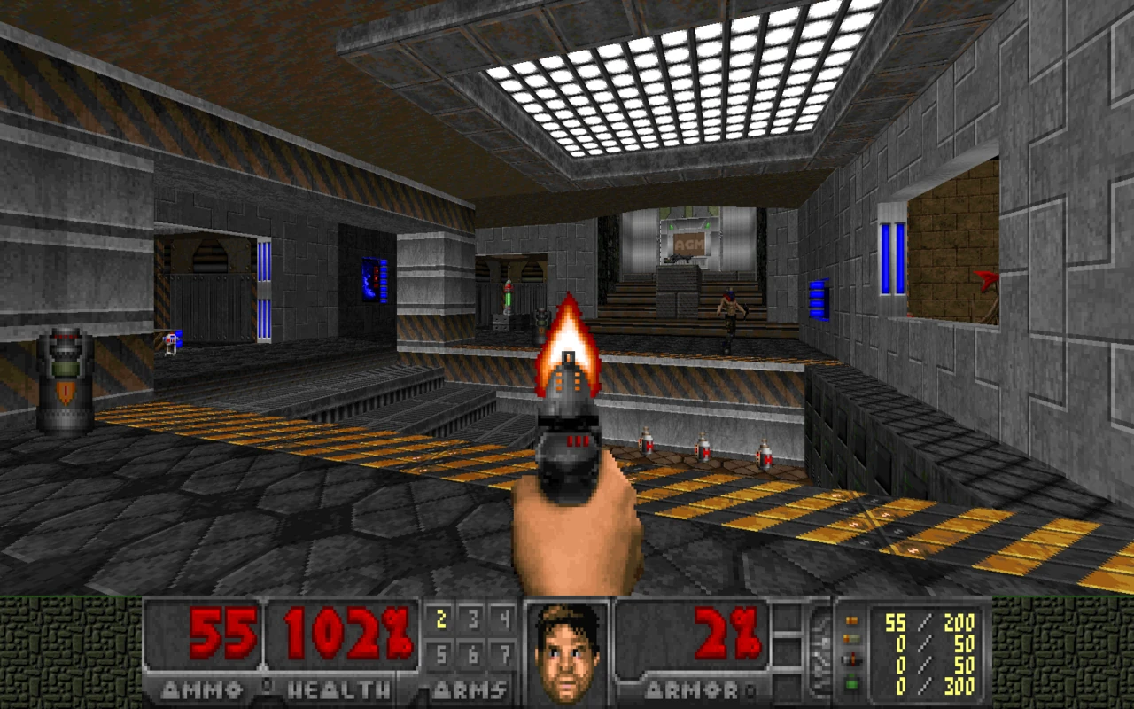 Freedoom gameplay from a free Doom-compatible project.