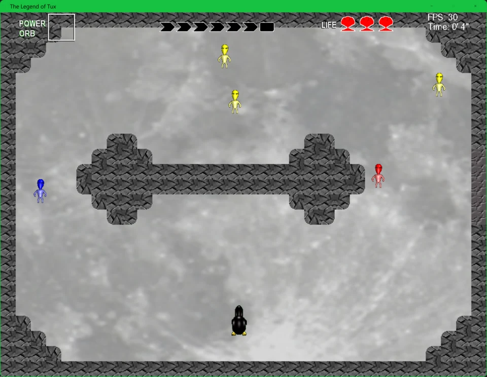 Pixel-art platform gameplay from the freely licensed Legend of Tux.